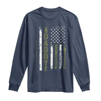 Daddy Husband Protector Hero Long Sleeve Shirt Fathers Day Vintage American Flag