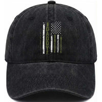 Daddy Husband Protector Hero Washed Cotton Baseball Cap Fathers Day Vintage American Flag
