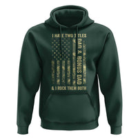 Funny Stepdad Hoodie I Have Two Titles Dad And Bonus Dad Camo American Flag