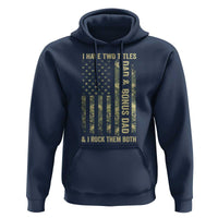 Funny Stepdad Hoodie I Have Two Titles Dad And Bonus Dad Camo American Flag