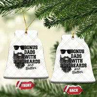Bonus Dads With Beards Are Better Ceramic Ornament Retro Step Dad Fathers Day