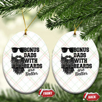 Bonus Dads With Beards Are Better Ceramic Ornament Retro Step Dad Fathers Day
