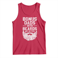 Bonus Dads With Beards Are Better Tank Top Funny Stepdad Stepfather Fathers Day