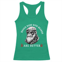 Bonus Dad Gifts Racerback Tank Top Retro Bigfoot Stepdad With Beards Are Better
