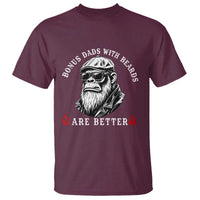 Bonus Dad Gifts T Shirt Retro Bigfoot Stepdad With Beards Are Better