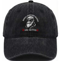 Bonus Dad Gifts Washed Cotton Baseball Cap Retro Bigfoot Stepdad With Beards Are Better