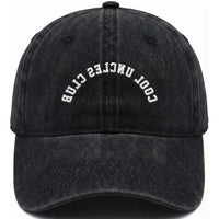 Cool Uncles Club Washed Cotton Baseball Cap Gifts For Uncle Retro Upside Down Text