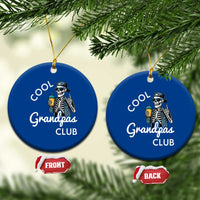 Cool Grandpas Club Ceramic Ornament Fathers Day Best Grandpa Skeleton