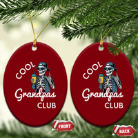 Cool Grandpas Club Ceramic Ornament Fathers Day Best Grandpa Skeleton