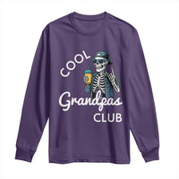 Cool Grandpas Club Long Sleeve Shirt Fathers Day Best Grandpa Skeleton