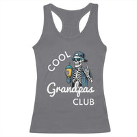 Cool Grandpas Club Racerback Tank Top Fathers Day Best Grandpa Skeleton