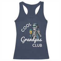 Cool Grandpas Club Racerback Tank Top Fathers Day Best Grandpa Skeleton