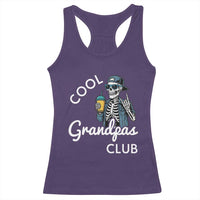 Cool Grandpas Club Racerback Tank Top Fathers Day Best Grandpa Skeleton