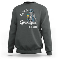 Cool Grandpas Club Sweatshirt Fathers Day Best Grandpa Skeleton
