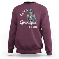Cool Grandpas Club Sweatshirt Fathers Day Best Grandpa Skeleton