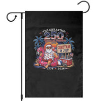 Christmas In July 250 Years 1776 2026 Patriotic Santa Flamingo Float Summer Xmas Garden Flag