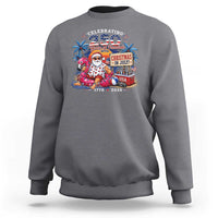 Christmas In July 250 Years 1776 2026 Patriotic Santa Flamingo Float Summer Xmas Sweatshirt