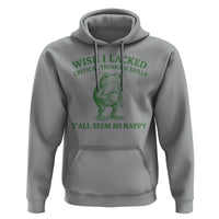 Sarcastic Overthinking Frog Coffee Meme Hoodie Wish I Lacked Critical Thinking Skills Y'all Seem So Happy