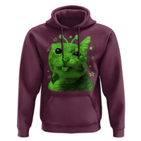 Funny Alien Cat Meme Retro Y2K Vintage Space Kitty Hoodie