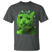 Funny Alien Cat Meme Retro Y2K Vintage Space Kitty T Shirt