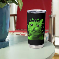 Funny Alien Cat Meme Retro Y2K Vintage Space Kitty Tumbler Cup