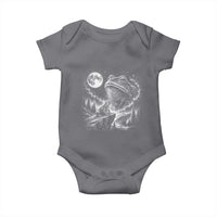 Frog Moon Baby Onesie Vintage 90s Frog Howling to Moon Parody Meme