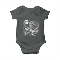 Frog Moon Baby Onesie Vintage 90s Frog Howling to Moon Parody Meme