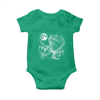 Frog Moon Baby Onesie Vintage 90s Frog Howling to Moon Parody Meme