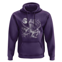 Frog Moon Hoodie Vintage 90s Frog Howling to Moon Parody Meme