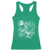 Frog Moon Racerback Tank Top Vintage 90s Frog Howling to Moon Parody Meme