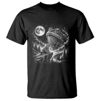 Frog Moon T Shirt Vintage 90s Frog Howling to Moon Parody Meme