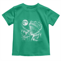 Frog Moon Toddler T Shirt Vintage 90s Frog Howling to Moon Parody Meme