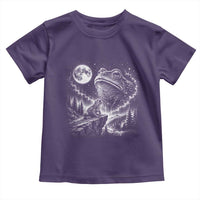 Frog Moon Toddler T Shirt Vintage 90s Frog Howling to Moon Parody Meme