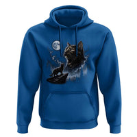 Tortoiseshell Cat Howling To The Moon Hoodie Tortie Cat Lover 90s Retro