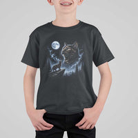 Tortoiseshell Cat Howling To The Moon T Shirt For Kid Tortie Cat Lover 90s Retro