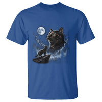Tortoiseshell Cat Howling To The Moon T Shirt Tortie Cat Lover 90s Retro