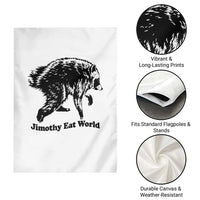 Jimothy Eat World Funny Viral Raccoon Seattle Trash Panda Garden Flag
