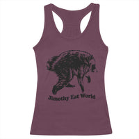 Jimothy Eat World Funny Viral Raccoon Seattle Trash Panda Racerback Tank Top