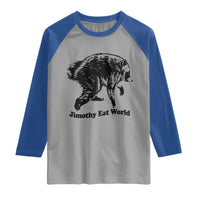 Jimothy Eat World Funny Viral Raccoon Seattle Trash Panda Raglan Shirt