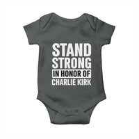 Stand Strong in Honor of Charlie Kirk Baby Onesie - Wonder Print Shop