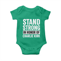 Stand Strong in Honor of Charlie Kirk Baby Onesie - Wonder Print Shop