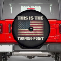 Retro This is The Turning Point Spare Tire Cover Vintage USA Freedom Patriotic America Flag - Wonder Print Shop