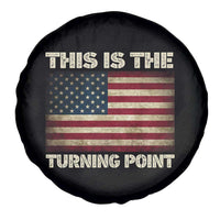 Retro This is The Turning Point Spare Tire Cover Vintage USA Freedom Patriotic America Flag - Wonder Print Shop