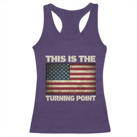Retro This is The Turning Point Racerback Tank Top Vintage USA Freedom Patriotic America Flag - Wonder Print Shop