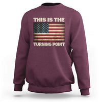 Retro This is The Turning Point Sweatshirt Vintage USA Freedom Patriotic America Flag - Wonder Print Shop