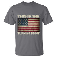 Retro This is The Turning Point T Shirt Vintage USA Freedom Patriotic America Flag - Wonder Print Shop