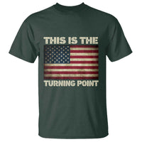 Retro This is The Turning Point T Shirt Vintage USA Freedom Patriotic America Flag - Wonder Print Shop