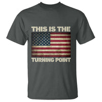 Retro This is The Turning Point T Shirt Vintage USA Freedom Patriotic America Flag - Wonder Print Shop