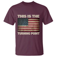 Retro This is The Turning Point T Shirt Vintage USA Freedom Patriotic America Flag - Wonder Print Shop