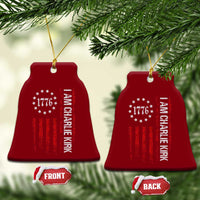 I Am Charlie Kirk Ceramic Ornament Freedom Vintage Old American Flag Patriotic 1776 - Wonder Print Shop